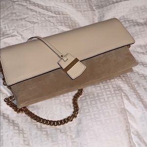 NWOT Bellucci Leather and Suede Clutch or Shoulder